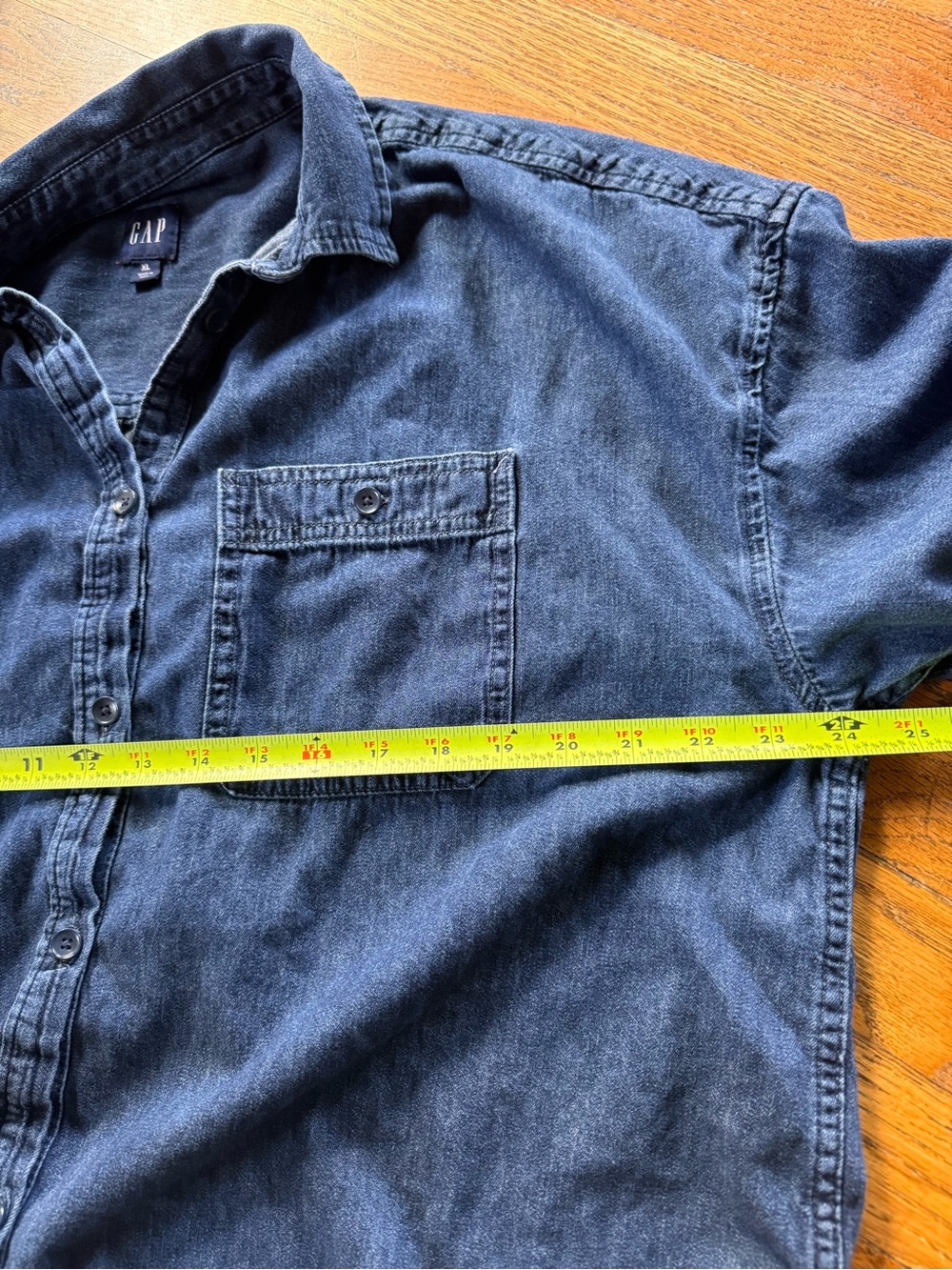 100% cotton GAP Women's Dark Blue Denim Button-Down Shirt Dress - Picture 10 of 11